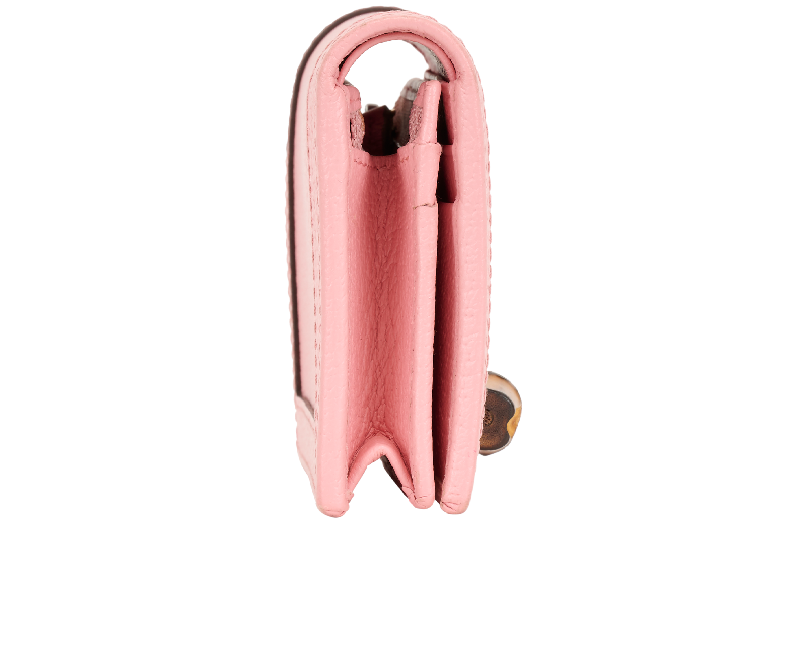 Gucci Diana Bamboo Card Case Wallet, &pound;250, Accessories, Pink, Leather, Side view